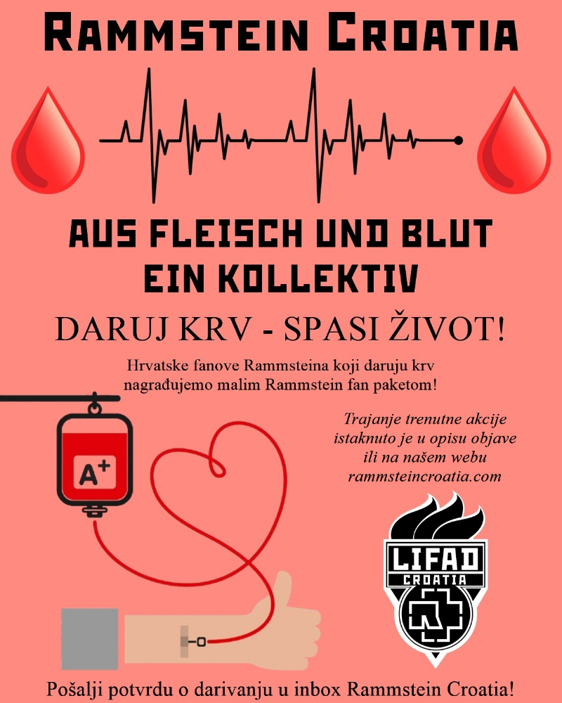 NAGRAĐUJEMO RAMMSTEIN FANOVE KOJI DARUJU KRV - NOVA AKCIJA USKORO!